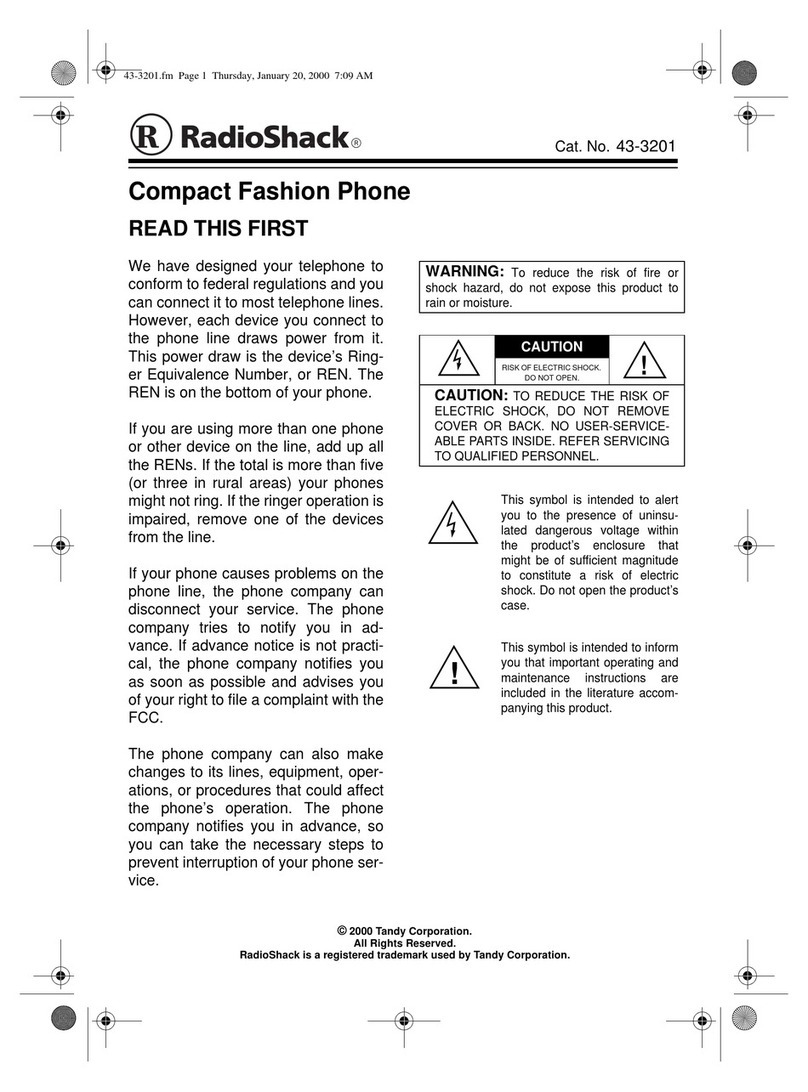 Radio Shack 43-3201 User manual