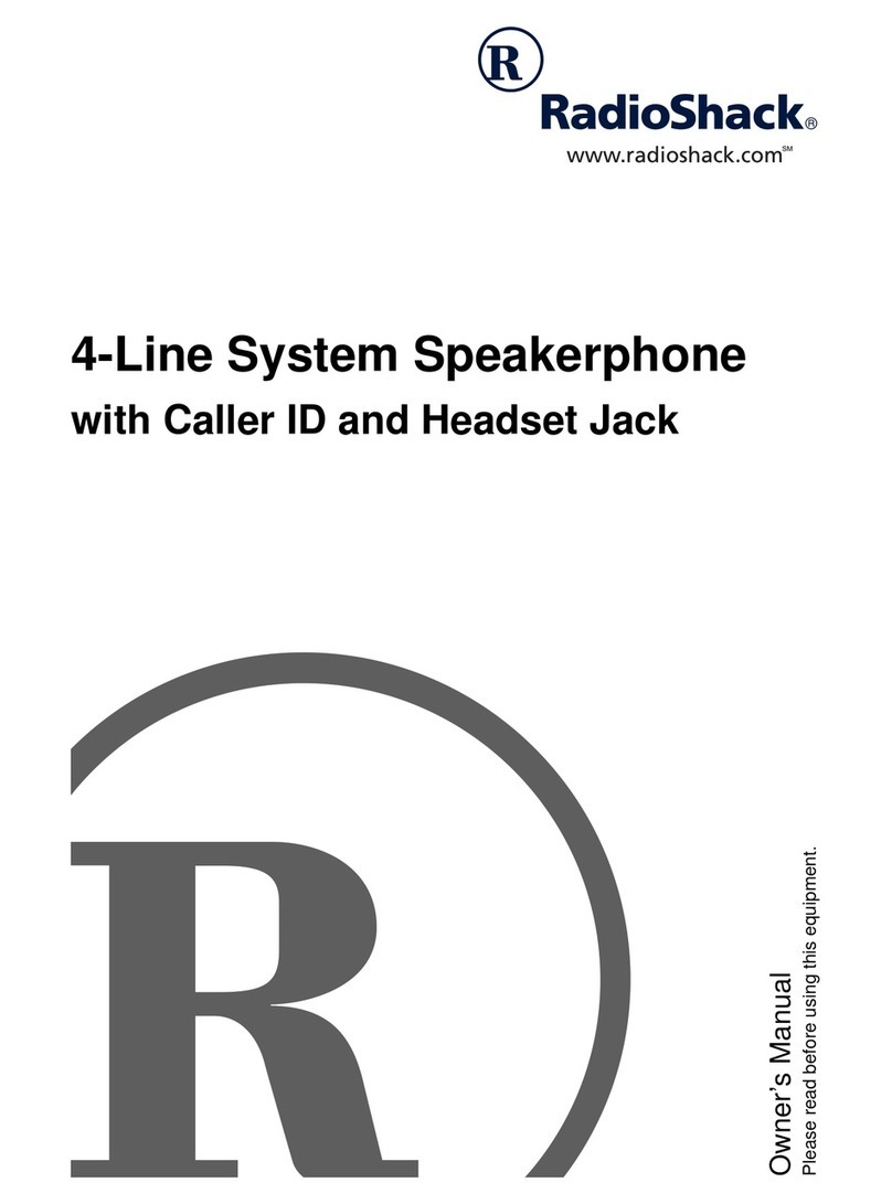 Radio Shack 4-Line System Speakerphone with Caller ID and Headset... owner's manual