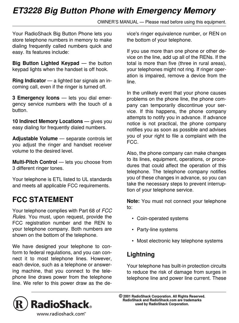 Radio Shack 02A01 owner's manual