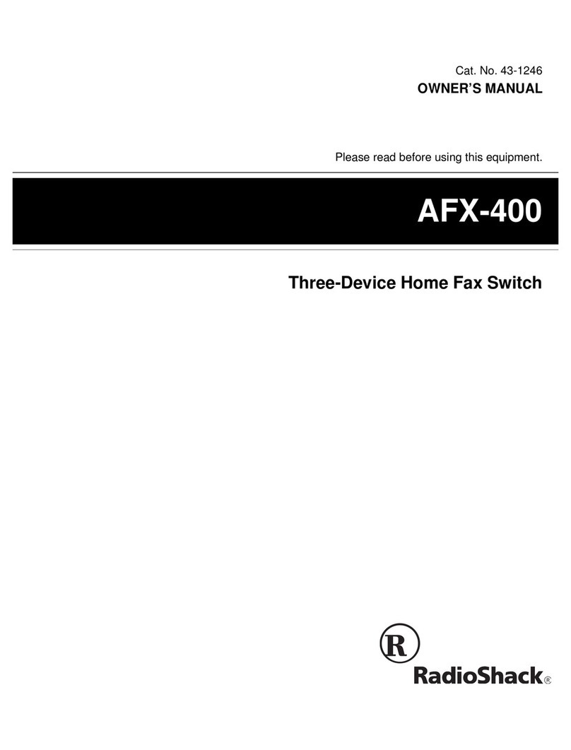 Radio Shack AFX-400 User manual
