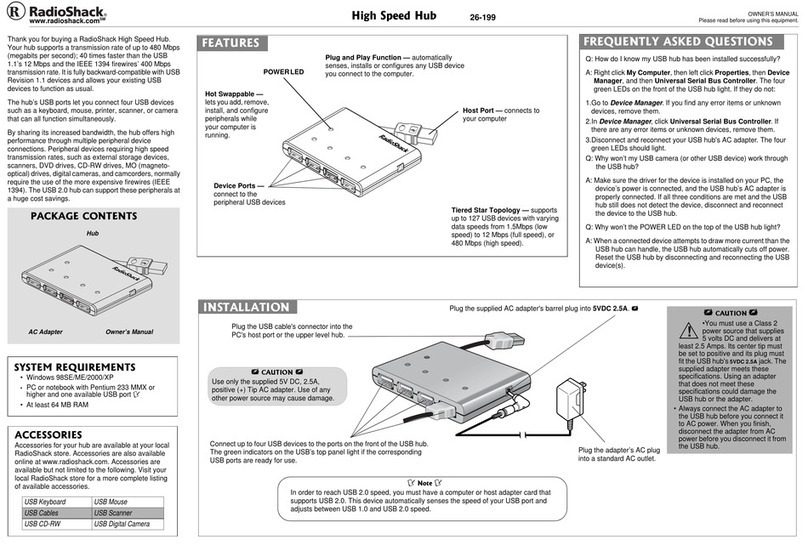 Radio Shack 26-199 owner's manual Radio Shack 26-199 owner's manual