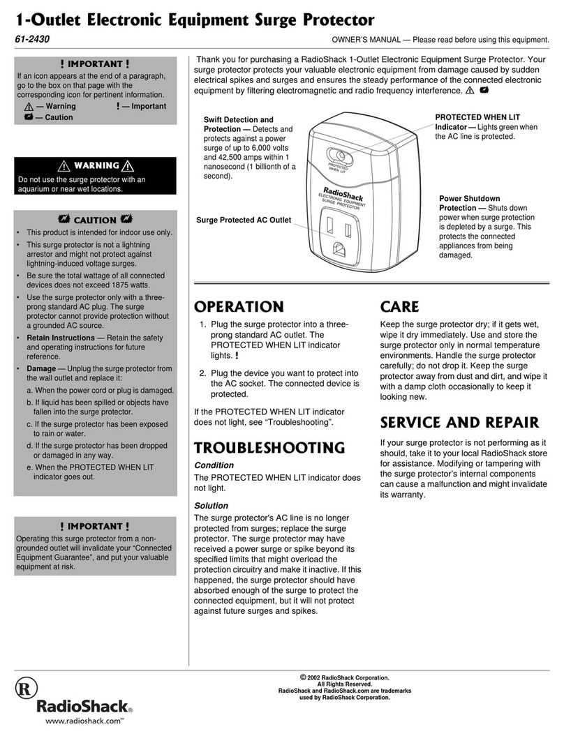 Radio Shack 61-2430 User manual