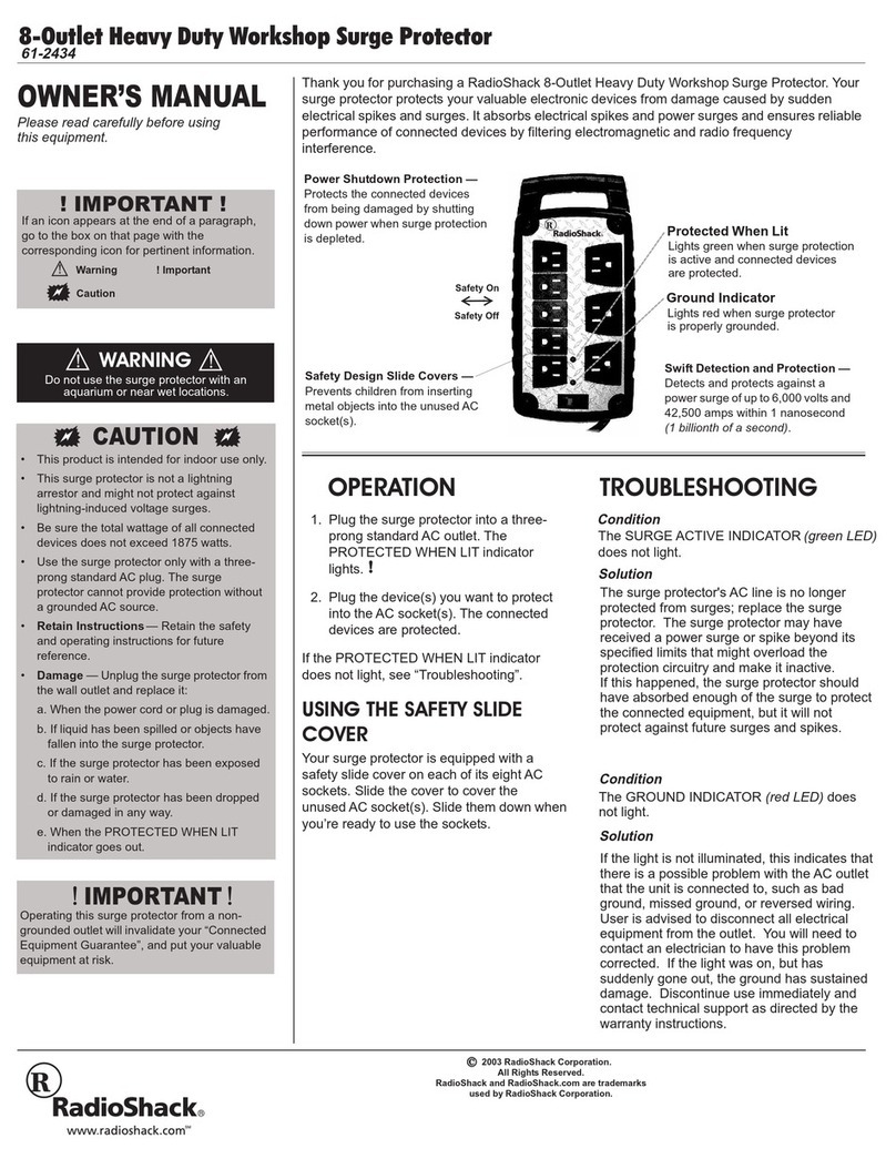Radio Shack 61-2434 User manual