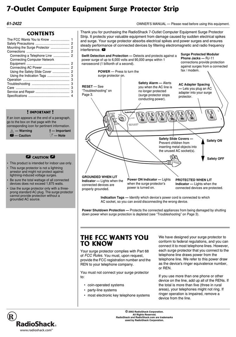 Radio Shack 61-2422 User manual