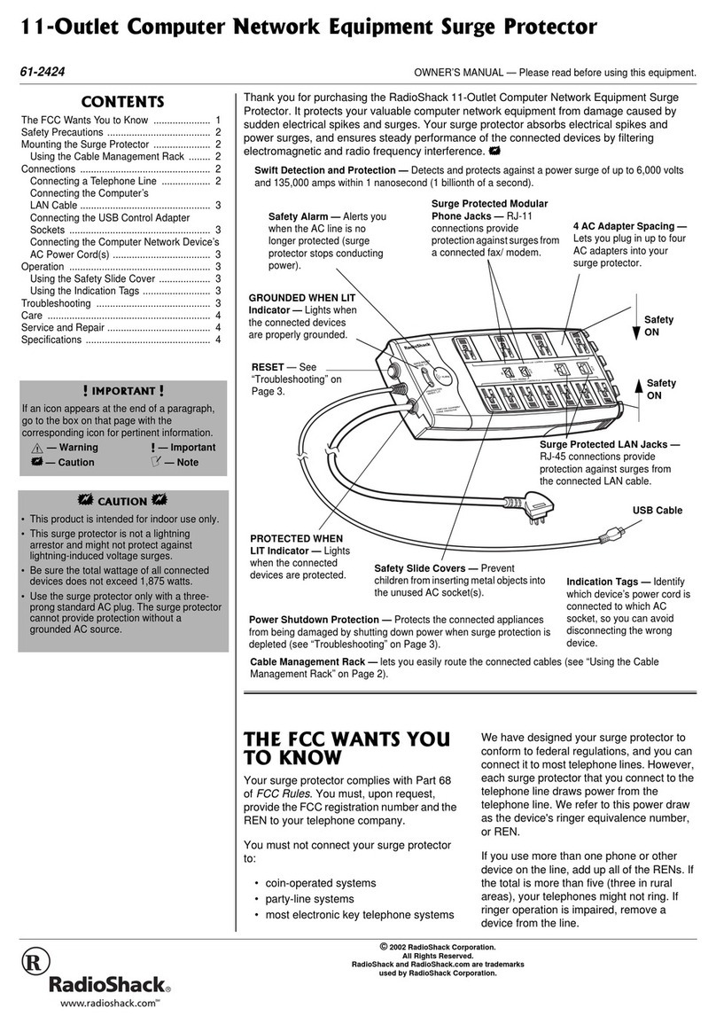 Radio Shack 61-2424 User manual