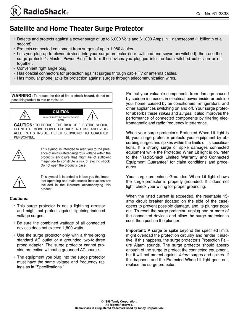 Radio Shack 61-2338 User manual