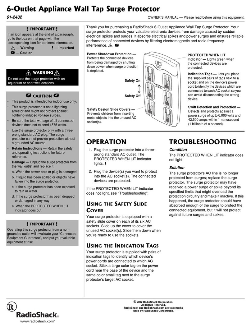 Radio Shack 61-2402 User manual