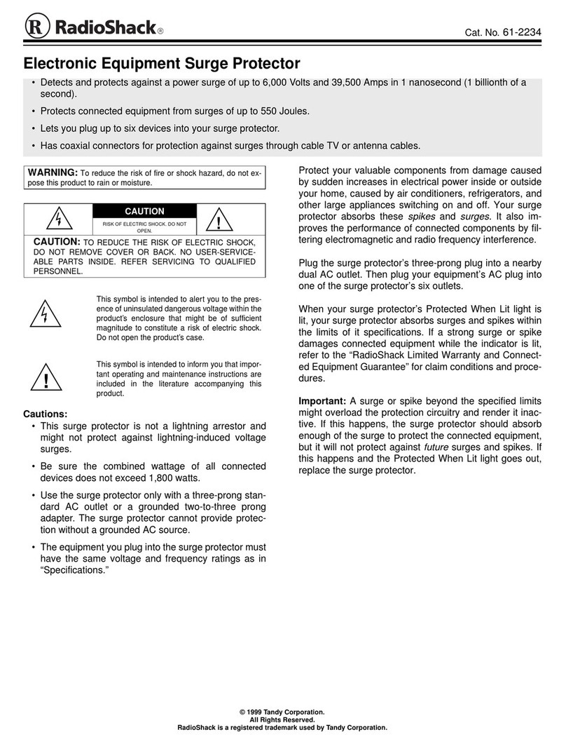 Radio Shack 61-2234 User manual