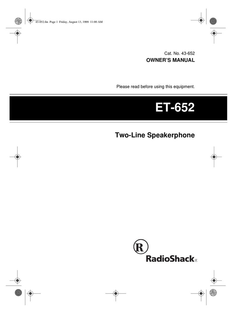 Radio Shack ET-652 User manual