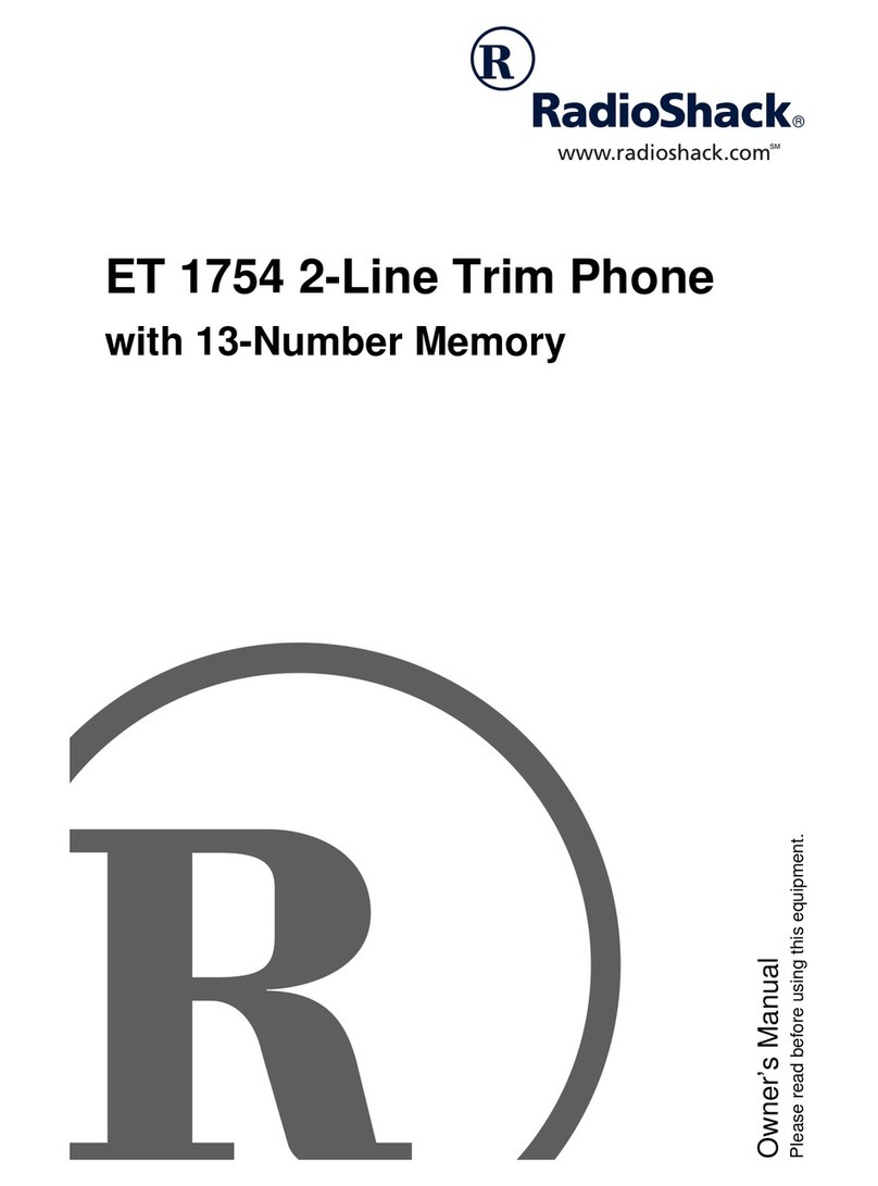 Radio Shack ET 1754 owner's manual
