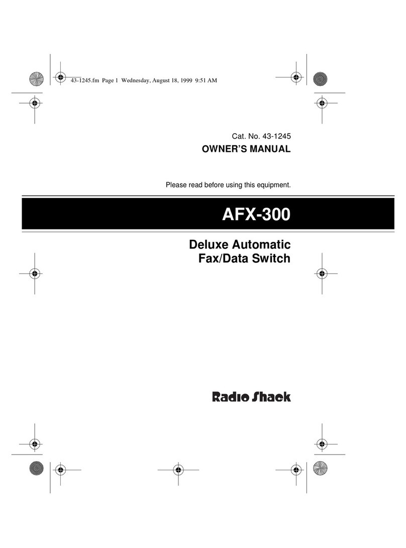 Radio Shack AFX-300 User manual