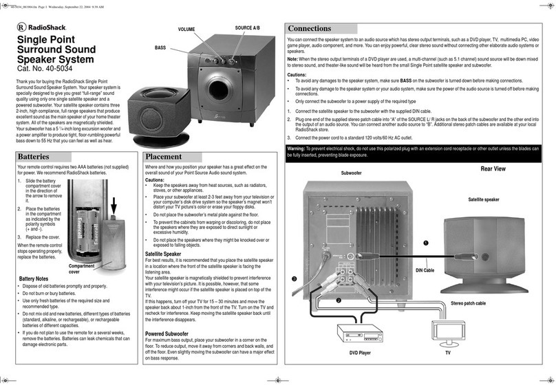 Radio Shack 40-5034 User manual Radio Shack 40-5034 User manual