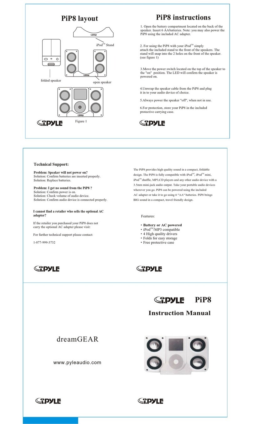 Pyle PIP8 instruction manual