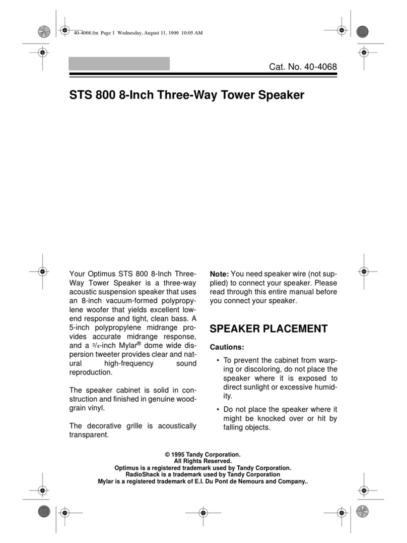Radio Shack STS 800 User manual