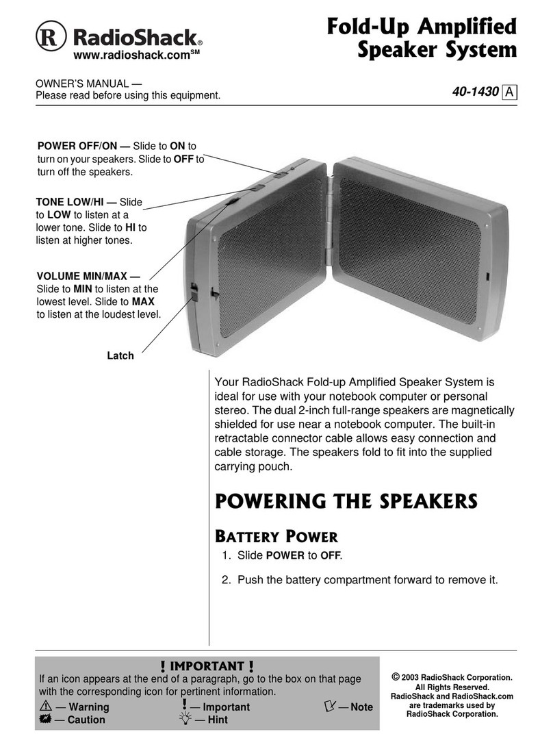 Radio Shack 40-1430 User manual Radio Shack 40-1430 User manual