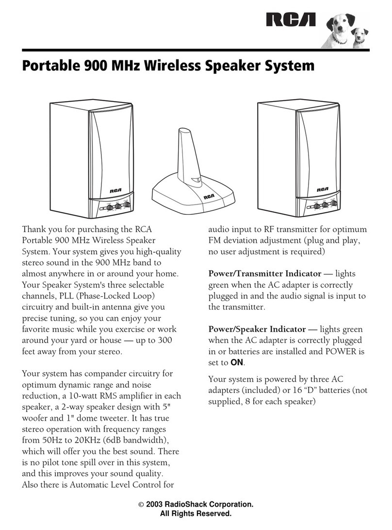 Radio Shack Speaker user manual