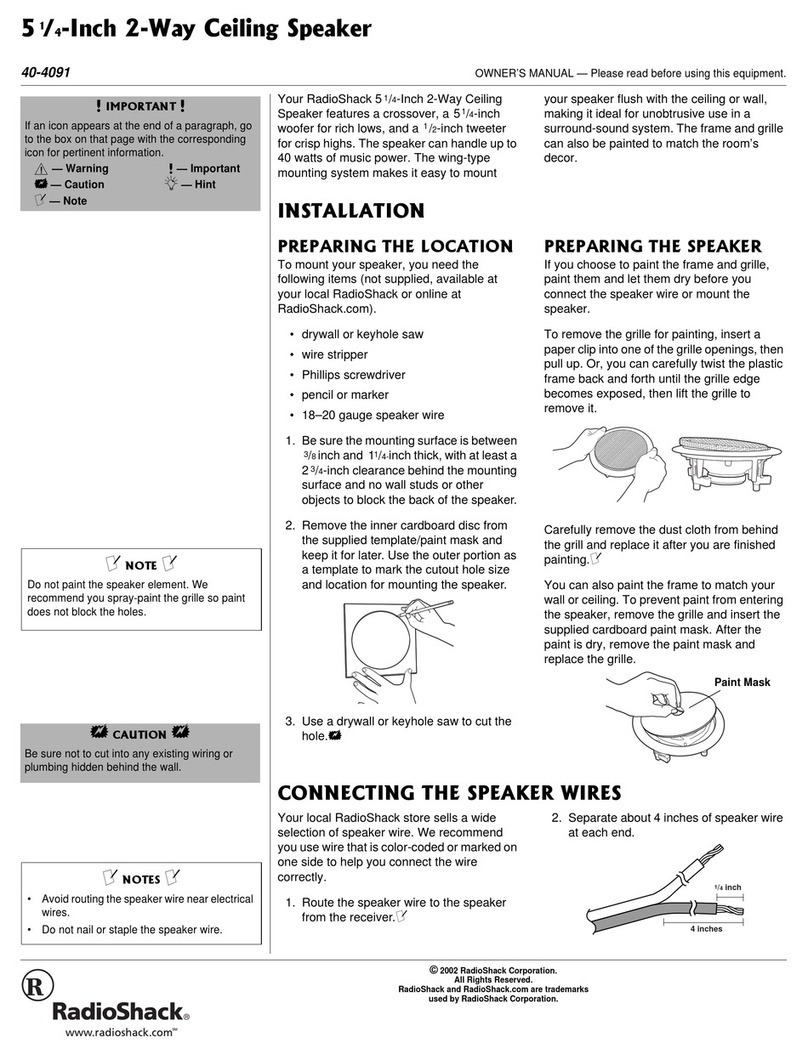 Radio Shack 40-4091 User manual