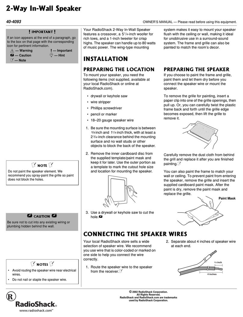 Radio Shack 40-4093 owner's manual