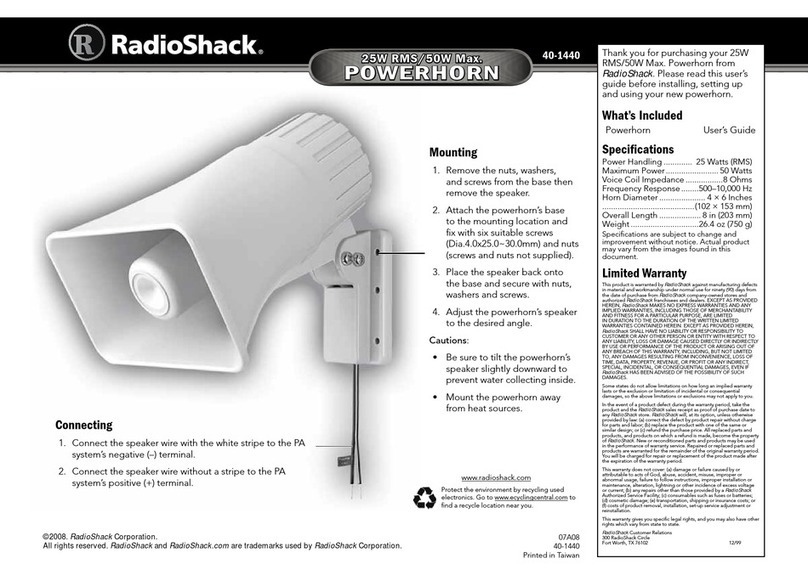 Radio Shack 40-1440 user guide