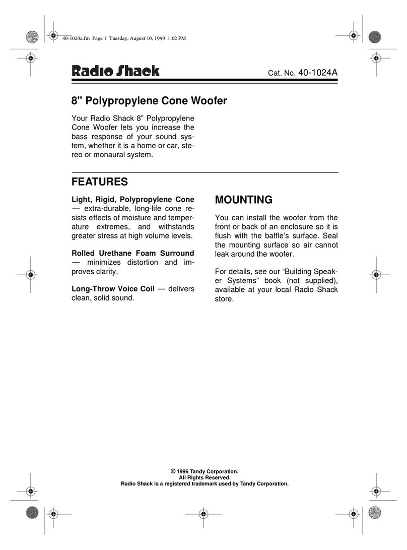 Radio Shack 40-1024A user manual