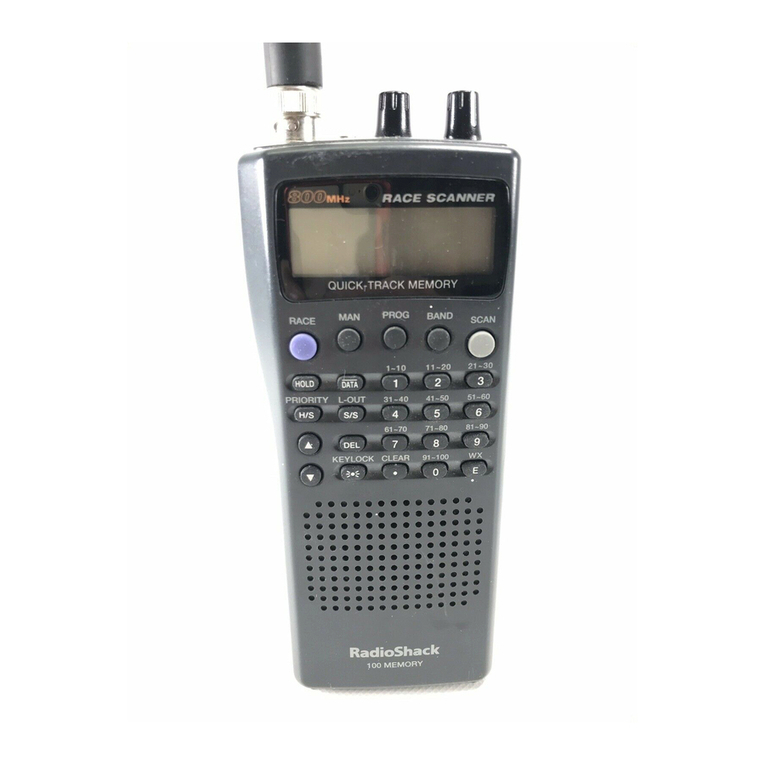 Radio Shack Race Scanner User manual