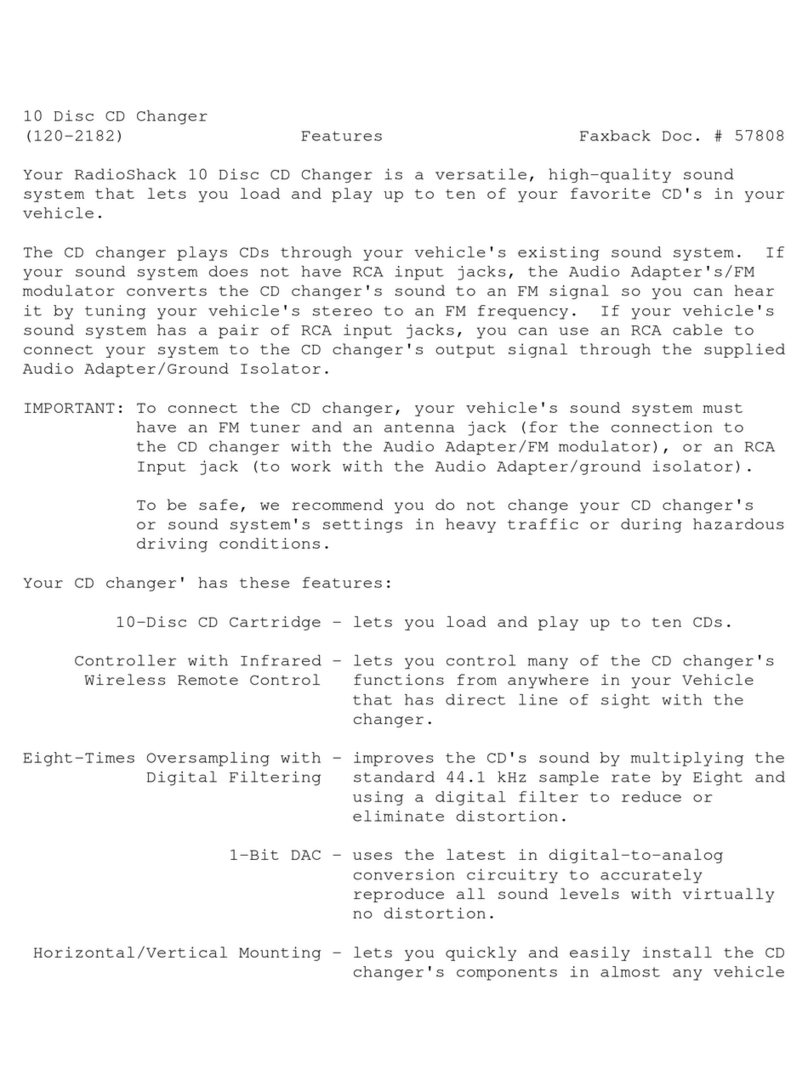Radio Shack 120-2182 user manual