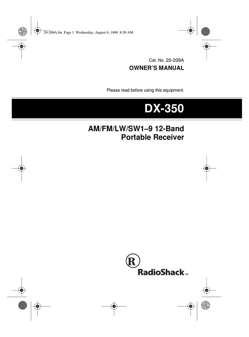 Radio Shack DX-350 owner's manual
