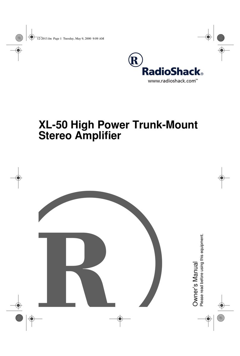 Radio Shack XL-50 User manual