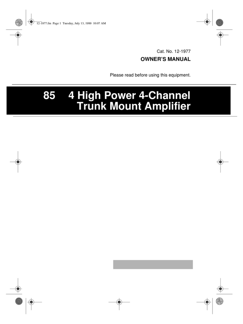 Radio Shack 85 User manual