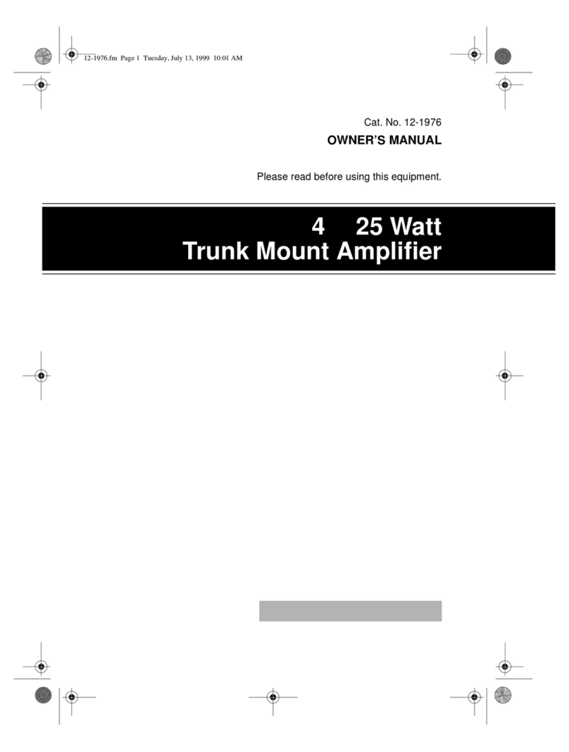 Radio Shack Trunk Mount User manual