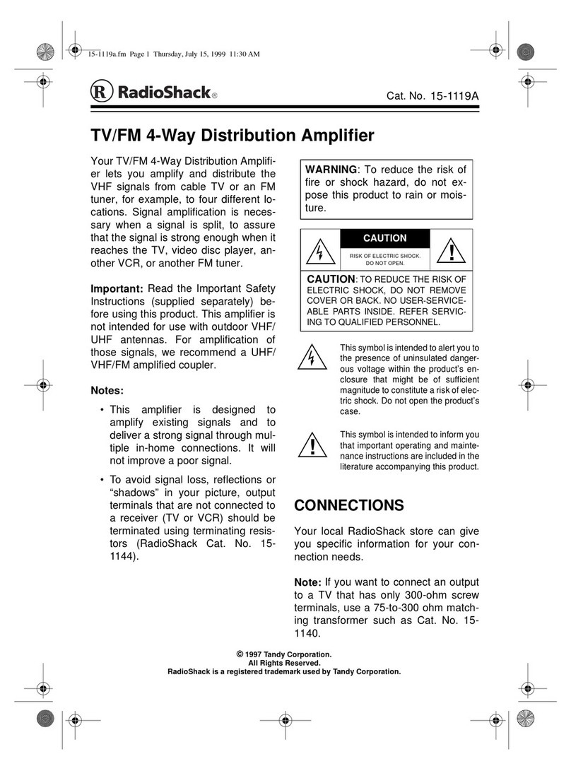 Radio Shack 15-1119A User manual