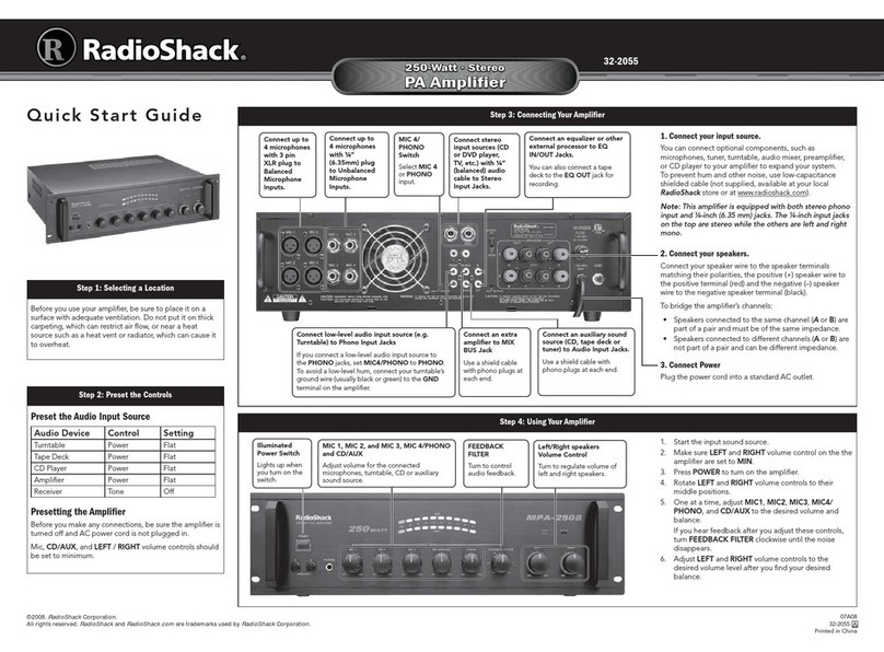 Radio Shack 32-2055 User manual