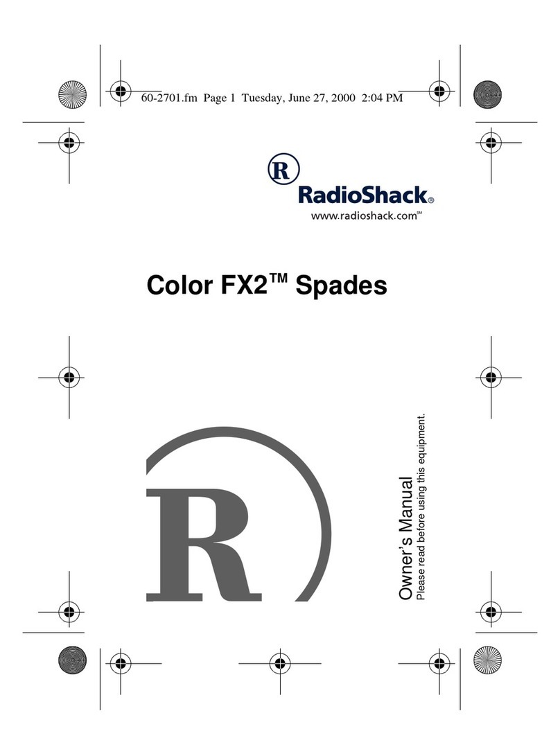 Radio Shack Color FX2 Spades owner's manual Radio Shack Color FX2 Spades owner's manual