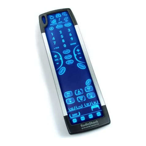 Radio Shack TOUCHSCREEN REMOTE User manual