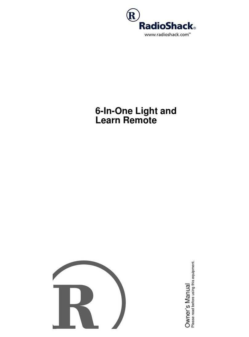 Radio Shack Light and Learn Remote owner's manual