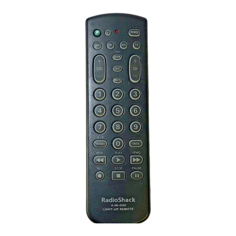Radio Shack 4-in-One Smart Light-Up Remote Control User manual Radio Shack 4-in-One Smart Light-Up Remote Control User manual