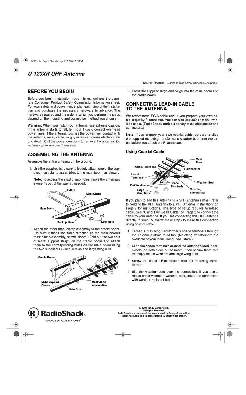 Radio Shack U-120XR owner's manual