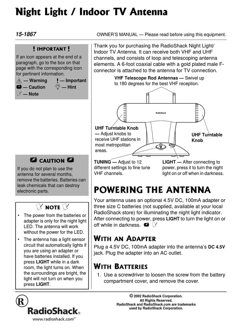 Radio Shack 15-1867 owner's manual