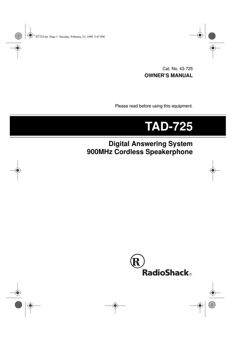 Radio Shack TAD-725 User manual Radio Shack TAD-725 User manual