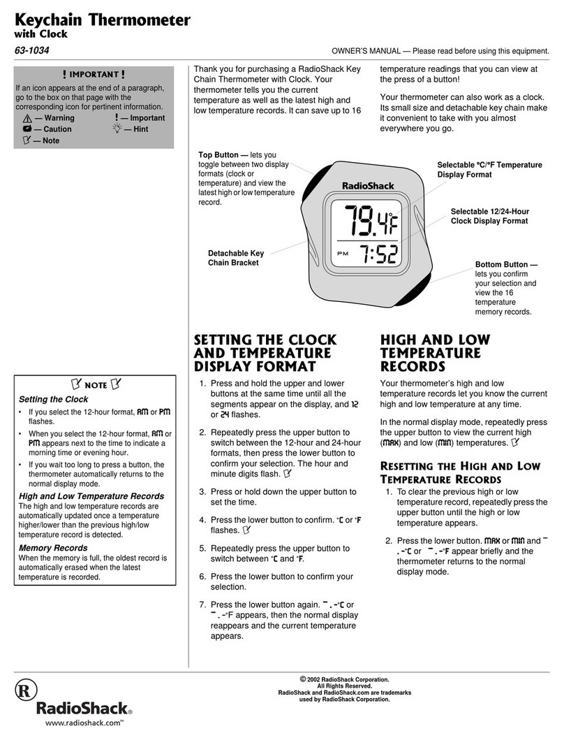 Radio Shack 63-1034 owner's manual