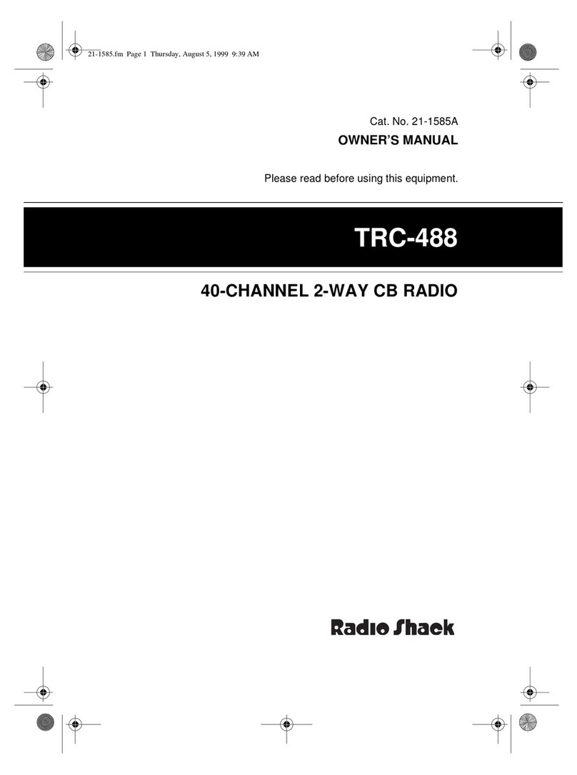 Radio Shack TRC-488 User manual