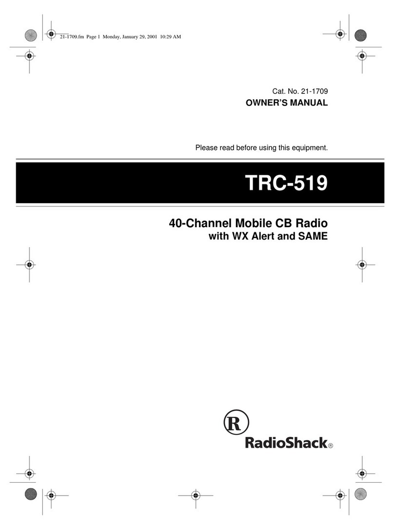 Radio Shack TRC-519 User manual Radio Shack TRC-519 User manual