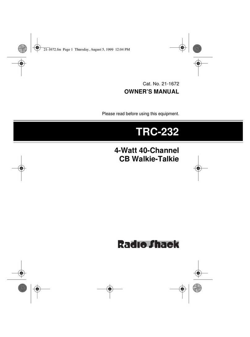 Radio Shack TRC-232 User manual Radio Shack TRC-232 User manual