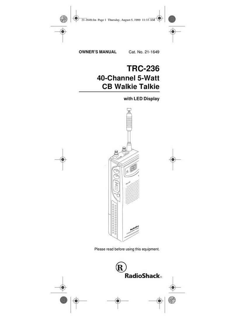Radio Shack TRC-236 User manual