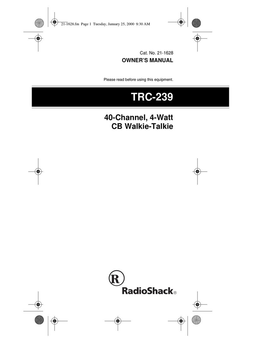 Radio Shack TRC-239 User manual Radio Shack TRC-239 User manual