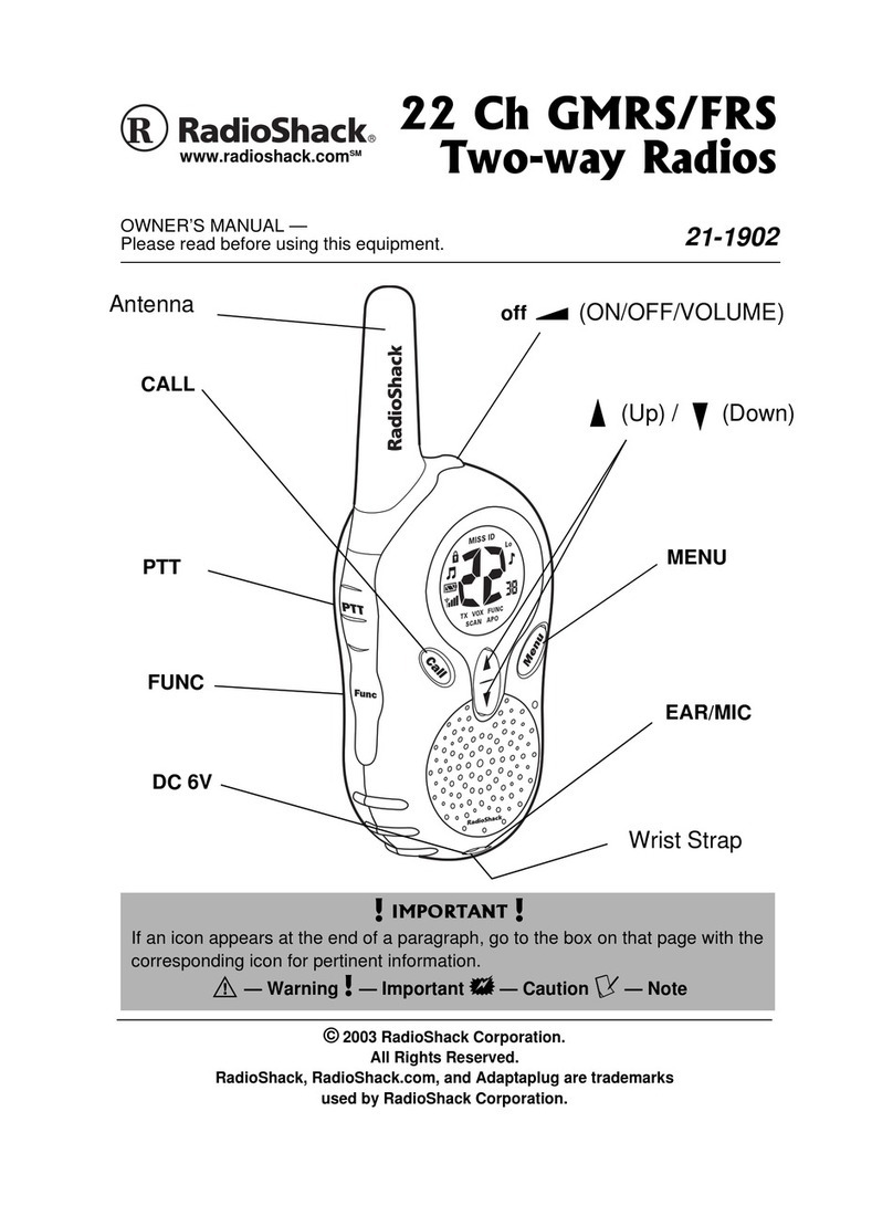 Radio Shack 21-1902 User manual