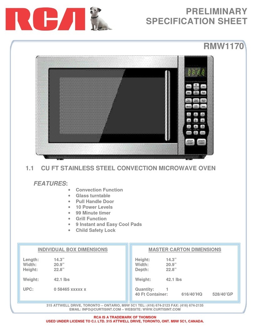 RCA RMW1170 User manual