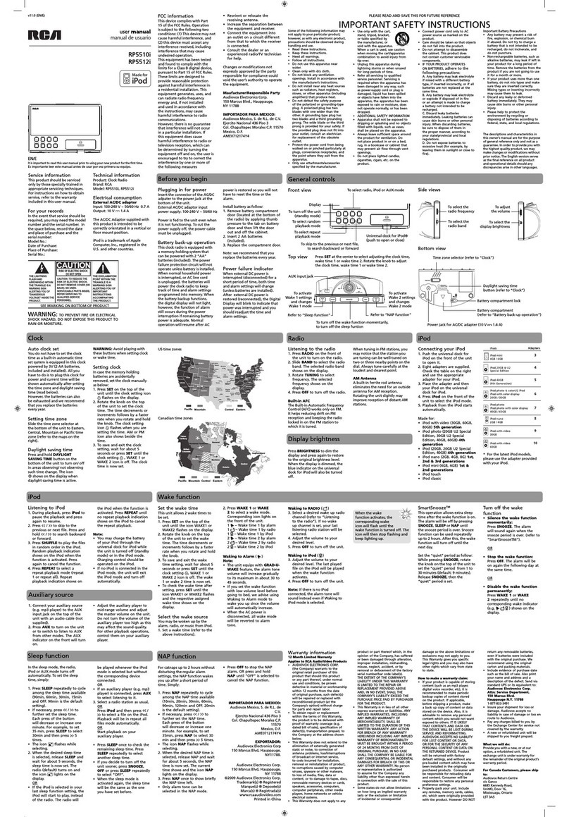 RCA RP5510i User manual