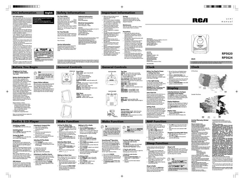 RCA RP5624 User manual