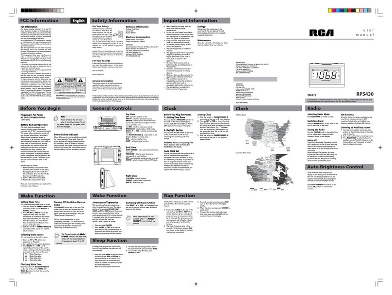 RCA RP5430 User manual